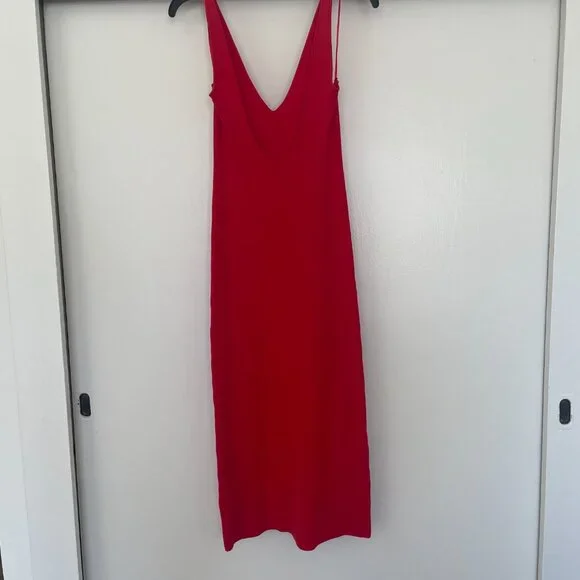 FREE PEOPLE Daniela Sweater Dress in coral/red - Picture 4 of 6